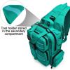 imageG4Free Tactical EDC Sling Bag Backpack with Adjustable Holder Military Shoulder Backpack for MenPeacock Green