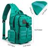 imageG4Free Tactical EDC Sling Bag Backpack with Adjustable Holder Military Shoulder Backpack for MenPeacock Green