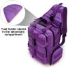 imageG4Free Tactical EDC Sling Bag Backpack with Adjustable Holder Military Shoulder Backpack for MenPurple