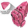 imageG4Free Tactical EDC Sling Bag Backpack with Adjustable Holder Military Shoulder Backpack for MenRose Red