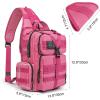 imageG4Free Tactical EDC Sling Bag Backpack with Adjustable Holder Military Shoulder Backpack for MenRose Red