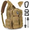imageG4Free Tactical EDC Sling Bag Backpack with Adjustable Holder Military Shoulder Backpack for MenTan