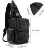imageG4Free Tactical EDC Sling Bag Pack with Adjustable Holder Sling Shoulder Assault Range BackpackBlackBlack