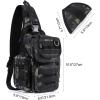 imageG4Free Tactical EDC Sling Bag Pack with Adjustable Holder Sling Shoulder Assault Range BackpackBlackBlack Cp