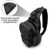 imageG4Free Tactical EDC Sling Bag Pack with Adjustable Holder Sling Shoulder Assault Range BackpackBlackBlack Cp