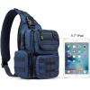 imageG4Free Tactical EDC Sling Bag Pack with Adjustable Holder Sling Shoulder Assault Range BackpackBlackDark Blue