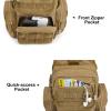 imageG4Free Tactical EDC Sling Bag Pack with Adjustable Holder Sling Shoulder Assault Range BackpackBlackTan