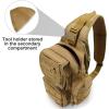 imageG4Free Tactical EDC Sling Bag Pack with Adjustable Holder Sling Shoulder Assault Range BackpackBlackTan
