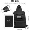 imageG4Free Tactical Sling Bag Backpack EDC Concealed Carry Bag Military Small Crossbody Shoulder Chest PackBlack