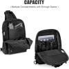 imageG4Free Tactical Sling Bag Backpack EDC Concealed Carry Bag Military Small Crossbody Shoulder Chest PackBlack