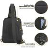 imageG4Free Tactical Sling Bag Backpack EDC Concealed Carry Bag Military Small Crossbody Shoulder Chest PackBlack Camo