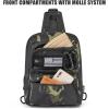 imageG4Free Tactical Sling Bag Backpack EDC Concealed Carry Bag Military Small Crossbody Shoulder Chest PackBlack Camo