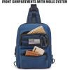 imageG4Free Tactical Sling Bag Backpack EDC Concealed Carry Bag Military Small Crossbody Shoulder Chest PackDark Blue