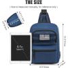 imageG4Free Tactical Sling Bag Backpack EDC Concealed Carry Bag Military Small Crossbody Shoulder Chest PackDark Blue