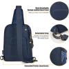 imageG4Free Tactical Sling Bag Backpack EDC Concealed Carry Bag Military Small Crossbody Shoulder Chest PackDark Blue