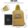 imageG4Free Tactical Sling Bag Backpack EDC Concealed Carry Bag Military Small Crossbody Shoulder Chest PackTan