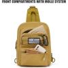 imageG4Free Tactical Sling Bag Backpack EDC Concealed Carry Bag Military Small Crossbody Shoulder Chest PackTan
