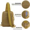 imageG4Free Tactical Sling Bag Backpack EDC Concealed Carry Bag Military Small Crossbody Shoulder Chest PackTan