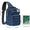 imageG4Free Tactical Sling Bag Backpack Military Rover Shoulder Sling Pack Molle EDC Small Crossbody Chest PackDark Blue