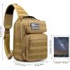 imageG4Free Tactical Sling Bag Backpack Military Rover Shoulder Sling Pack Molle EDC Small Crossbody Chest PackTan