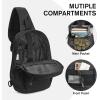 imageG4Free Tactical Sling Bag Backpack for MenMilitary Durable Shoulder Pack Tactical Bag for Travel Hiking Outdoor Sports BlackBlack