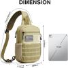 imageG4Free Tactical Sling Bag Backpack for MenMilitary Durable Shoulder Pack Tactical Bag for Travel Hiking Outdoor Sports BlackKhaki