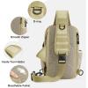 imageG4Free Tactical Sling Bag Backpack for MenMilitary Durable Shoulder Pack Tactical Bag for Travel Hiking Outdoor Sports BlackKhaki