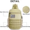 imageG4Free Tactical Sling Bag Backpack for MenMilitary Durable Shoulder Pack Tactical Bag for Travel Hiking Outdoor Sports BlackKhaki