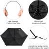 imageG4Free Travel Umbrella Compact Ultralight UPF 50 UV Protection Carbon Fiber Super Slim Small Mini Umbrella Weighs Only 4 ozBlackoutPlaid Black