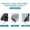 imageG4Free Travel Umbrella Compact Ultralight UPF 50 UV Protection Carbon Fiber Super Slim Small Mini Umbrella Weighs Only 4 ozBlackoutPlaid Blue