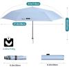 imageG4Free Travel Umbrella Compact Ultralight UPF 50 UV Protection Carbon Fiber Super Slim Small Mini Umbrella Weighs Only 4 ozBlackoutPlaid Blue