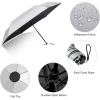 imageG4Free Travel Umbrella Compact Ultralight UPF 50 UV Protection Carbon Fiber Super Slim Small Mini Umbrella Weighs Only 4 ozUV SilverBlack