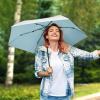 imageG4Free Travel Umbrella Compact Ultralight UPF 50 UV Protection Carbon Fiber Super Slim Small Mini Umbrella Weighs Only 4 ozUV SilverLight Blue