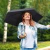imageG4Free Travel Umbrella Compact Ultralight UPF 50 UV Protection Carbon Fiber Super Slim Small Mini Umbrella Weighs Only 4 ozUltraLight Black