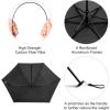 imageG4Free Travel Umbrella Compact Ultralight UPF 50 UV Protection Carbon Fiber Super Slim Small Mini Umbrella Weighs Only 4 ozUltraLight Black