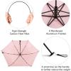 imageG4Free Travel Umbrella Compact Ultralight UPF 50 UV Protection Carbon Fiber Super Slim Small Mini Umbrella Weighs Only 4 ozUltraLight Light Pink