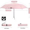 imageG4Free Travel Umbrella Compact Ultralight UPF 50 UV Protection Carbon Fiber Super Slim Small Mini Umbrella Weighs Only 4 ozUltraLight Light Pink