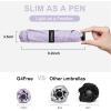 imageG4Free Travel Umbrella Compact Ultralight UPF 50 UV Protection Carbon Fiber Super Slim Small Mini Umbrella Weighs Only 4 ozUltraLight Light Purple