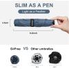 imageG4Free Travel Umbrella Compact Ultralight UPF 50 UV Protection Carbon Fiber Super Slim Small Mini Umbrella Weighs Only 4 ozUltraLight Navy Blue