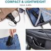 imageG4Free Travel Umbrella Ultralight UPF 50 UV Protection Compact Umbrella Super Slim Small Mini Automatic Open and CloseBlackoutPlaid Black