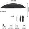 imageG4Free Travel Umbrella Ultralight UPF 50 UV Protection Compact Umbrella Super Slim Small Mini Automatic Open and CloseBlackoutPlaid Black