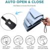 imageG4Free Travel Umbrella Ultralight UPF 50 UV Protection Compact Umbrella Super Slim Small Mini Automatic Open and CloseBlackoutPlaid Blue