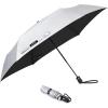 imageG4Free Travel Umbrella Ultralight UPF 50 UV Protection Compact Umbrella Super Slim Small Mini Automatic Open and CloseUV SilverBlack