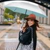 imageG4Free Travel Umbrella Ultralight UPF 50 UV Protection Compact Umbrella Super Slim Small Mini Automatic Open and CloseUV SilverLight Blue