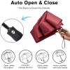 imageG4Free Travel Umbrella Ultralight UPF 50 UV Protection Compact Umbrella Super Slim Small Mini Automatic Open and CloseUltraLight Wine Red