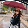 imageG4Free Travel Umbrella Ultralight UPF 50 UV Protection Compact Umbrella Super Slim Small Mini Automatic Open and CloseUltraLight Wine Red