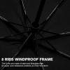 imageG4Free UPF 50 UV Protection Sun Umbrella Double Layer Windproof Compact Travel Umbrella 46 Inch Auto Open CloseBlack