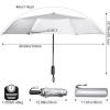 imageG4Free UPF 50 UV Protection Sun Umbrella Double Layer Windproof Compact Travel Umbrella 46 Inch Auto Open CloseBlack
