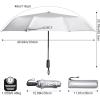 imageG4Free UPF 50 UV Protection Sun Umbrella Double Layer Windproof Compact Travel Umbrella 46 Inch Auto Open CloseBlue
