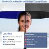 imageG4Free UPF 50 UV Protection Sun Umbrella Double Layer Windproof Compact Travel Umbrella 46 Inch Auto Open CloseBlue